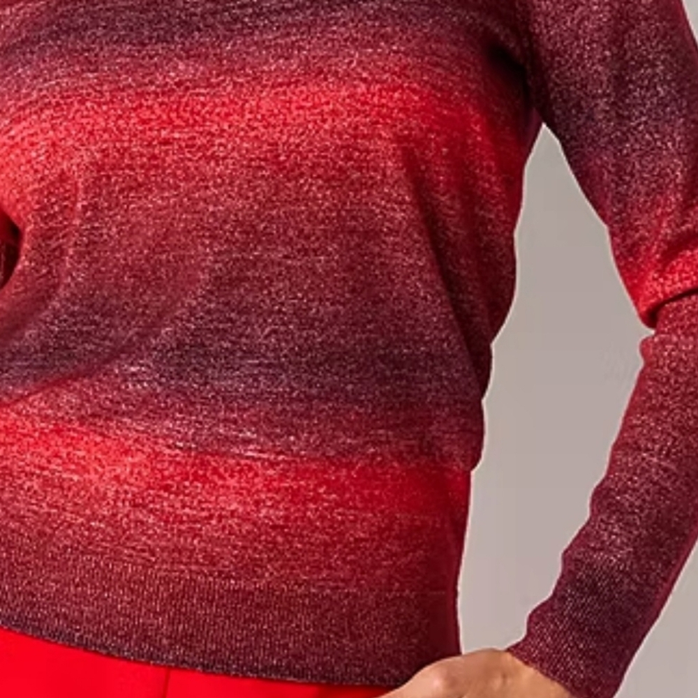 WORTHINGTON SWEATER red ombre BRAND NEW size xl CHEST MEASURES 42" - Picture 4 of 7